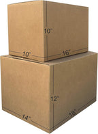 Amazon Basics Moving Boxes Kit, Small and Medium Cardboard Box Combo, 15 Pack, Assorted, Brown