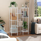 480 lbs Storage Shelves 4 Tier Shelving Units for Storage, Wire Shelving Unit for Closet, Adjustable Shelves for Bathroom Steel Organizer Wire Rack, White 11.8" D x 11.8" W x 47.3" H