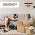 The Boxery Moving Boxes 4-Pack XX-Large | 24x24x24 inch Brown/Kraft Corrugated Cardboard Packing, Moving & Storage for Business/Home – Durable - Eco-Friendly, Recyclable - Made in the USA