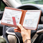 CANOPUS Car Registration and Insurance Holder, Magnetic Closure, Embossed Card Document Holder, Vehicle Glove Box Organizer, Wallet for Auto, SUV, Motorcycle, Truck, Waterproof, SUV Model
