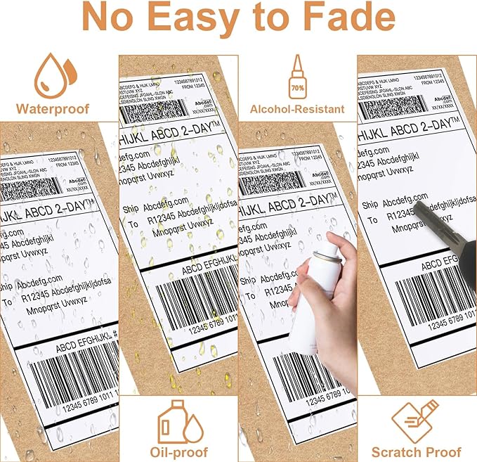 4x6 Direct Thermal Labels - Fanfold with Perforations - Permanent Adhesive - 2 Stack 1000 Labels