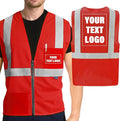 AYKRM 2 Pockets Reflective Safety Vest High Visibility Class II Mesh Vest for Women & Men Meets ANSI Standards