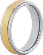 Men's 6mm Tantalum Carbide Contemporary Bands - Choice of Designs with Step Edges