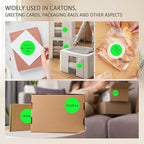 PARLAIM 3" Diameter Round Fluorescent Green Color Coding Sticker, 4 Rolls 2000PCS Circle Dot Label,Permanent for Inventory Box Labeling