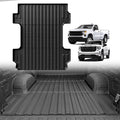 TripleAliners Truck Bed Mat Compatible with 2019-2025 2026 Chevy Silverado 1500/GMC Sierra 1500 Accessories 6.6FT Vehicle Perfectly Flush All Weather Protection TPE Heavy Duty Cargo Mat(Standard Bed)