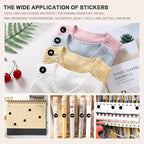 PARLAIM 1/2 Inch Round Adhesive Color-Code Dot Stickers,500 Stickers Inventory Dots Label in Dispenser Box,Black Circle Coding Labels for Office Home(Black)