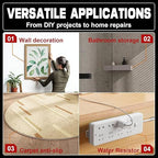 Double Sided Tape Heavy Duty 1/2 inch * 16.5FT，Double Sided mounting Tape for Walls,vhb Strong Double Sided Tape Heavy Duty for Car, LED Strip Light, Home/Office Decor