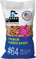 3-1/2" x 1/4'' - Size #64 - Rubber Band Depot - Everyday Rubber Bands, Business Bands - Approximately 80 Per Bag - 1/4 Pound Bag (10 Rubber Bands)