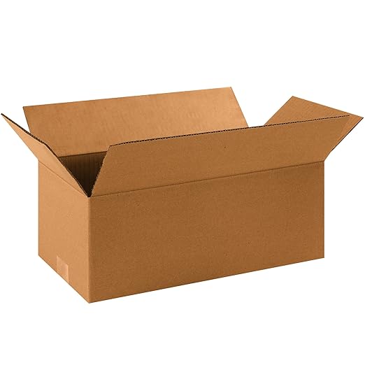 BOX USA Shipping Boxes 16"L x 8"W x 6"H 25-Pack Long Corrugated Boxes for Moving, Shipping, Mailing, Packing, Packaging and Storage