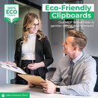 Letter Size Clipboards with Low Profile Clip (Set of 10) - Wood Clipboards Bulk 10 Pack, Heavy Duty Clipboard, Back to School Teacher Classroom Supplies, School Supplies for College Students