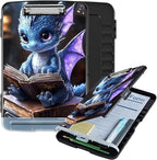 Clipboard with Storage Box & Pen Holder,Heavy Duty Clip Boards 8.5x11 for Nursing,High Capacity,School & Office Supplies,Dragon Reading Book