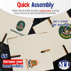 MT Products Custom Printed White Cardboard Shipping Boxes 6" x 6" x 6" - Personalized Mailing Boxes and for Gifting