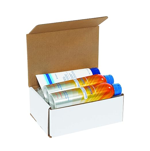 Box USA BM443 4"L x 4"W x 3"H, White (Pack of 50)