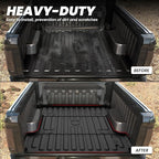 LASFIT 6FT4 Truck Bed Mat for Ram 1500 2006-2018 & Ram 2500/3500 2006-2026 & 1500 Classic 2019-2024 (6.4 FT/76.8 inches), NOT for Optional Rambox, All Weather Custom Fit TPE Truck Bed Liner