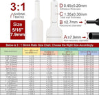 Chanzon 3:1 Ratio 5/16" (7.9mm) Heat Shrink Tubing - Marine Grade Waterproof Adhesive Lined - 8Ft Roll (2.5M Total Length) White Polyolefin Sleeving Wrap Shrinking 3 to 1 Ratio 1pcs
