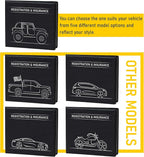 CANOPUS Car Registration and Insurance Holder, Car Document Holder, Vehicle Registration and Insurance Card Holder, Wallet for Auto, Trailer, Motorcycle, Truck, Vehicle Paperwork Organizer (2 Pack)