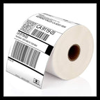 Roll [4 x 6 inch] x [500 Thermal Labels] Direct White Strong Adhesive Perforated Postage Shipping Printer Compatible with Zebra SNBC Epson Rollo (500 Labels, 1 Roll)