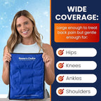 Gel Soft Flexible Ice Pack for Injuries Reusable - (Large: 11"x14.5") for Hip, Shoulder, Knee, Back - Comfy Cold Pack Compress for Swelling, Bruises, Surgery
