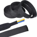 2 in 1 Heat Shrink Braided Sleeving Fabric Tubing-Ideal fit Irregular Shape Hose/Cable/Wire (1/2"(12mm), 14FT)