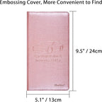 Car Insurance and Registration Holder, 9.5 x 5 Inch PU Leather Vehicle Glove Box Organizer Wallet Case for Insurance Card, Driver License, Paperwork - Rose Gold
