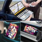 Car Registration and Insurance Holder, Leather Car Glove Box Organizer, Cool Car Accessories for ID, Driver's License Cards & Essential Document,business cards,Men&Women,Watercolor Lion