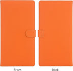 Car Registration and Insurance Holder, Leather Magnetic Shut Vehicle Glove Box Organizer for Document, Card, Driver License, Orange