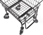 Rolling Laundry Cart with Wheels, Metal Wire Basket, Heavy Duty Utility Cart (Grey)