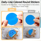 2 inch Dot Stickers Labels Circle Garage Sale Sticker 750Pcs Round Thermal Printer Stickers Printable Writable Price Labels for Yard Sale, Fluorescent Blue