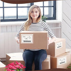 7x10 Shipping Label Sleeves 500 Pack-Strong Adhesive Back for Secure Package Labelling, Protects Documents with Packing Slip Pouches -Packing Sleeves for Mailing and Packaging -WaterProof and Durable