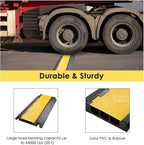 Yescom Cable Ramp Protector 3 Channel Garden Hose Protecitive 44000 Lbs Load Capacity Heavy Duty Speed Bump for Road Driveway Walkway