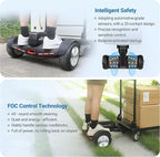 Electric Platform Trucks,Foldable Push Cart Dolly 661 LBS Capacity, 1000W Powered Heavy Duty Flatbed Cart with 360° Swivel Wheels for Warehouse Material Handling