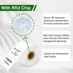 Multi-Purpose White Thermal Labels - 10 Rolls (with RFID Chip) for Dymo 30334 (2-1/4" x 1-1/4") Compatible with Dymo LabelWriter 550 Printers - 1000 Labels per Roll.