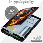 Clipboard with Storage,Clip Boards 8.5X11 with Storage Pen Holder,Heavy Duty Plastic Nursing Clipboards Foldable,Coaches Clipboard Folder Case,School Office Supplies-American Eagle Rebirth of Fire