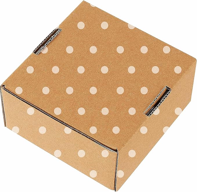 Green Recyclable Cardboard Small Gift Mailer Boxes for Shipping Packaging Craft Gifts Giving Products (Brown, 4 x 4 x 2 Inch)