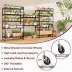 PrimeZone 6 Tier Wire Shelving with Wheels 79''H 1500lbs Storage Shelves NSF Certified Heavy Duty Steel Metal Shelf Adjustable Rolling Rack Kitchen Garage Closet Pantry Laundry 79''HX36''WX16''D 4Pcs