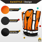 KwikSafety - Charlotte, NC - GODFATHER Safety Vest [CUSHIONED COLLAR + TABLET POCKET] ANSI OSHA