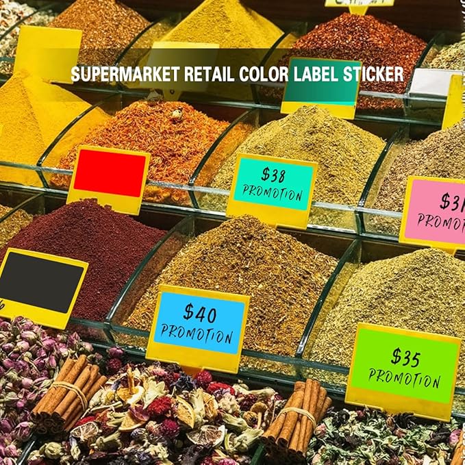 PARLAIM Large 3 X 5 inch Square Color-Coding Stickers, Rectangular Yellow Color Code Inventory Labels 250pcs per Dispenser Box for Warehouse Box Tags