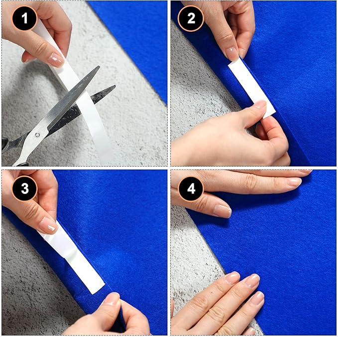 Preboun 3.9 x 60 ft Carpet Runner for Party Felt Runway Rug Runner Rug with Carpet Tape for Halloween Wedding Christmas Xmas Thanksgiving Outdoor Accessories Wedding Party Hallway(Royal Blue)