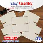 MT Products 4" x 4" x 4" Corrugated White Cardboard Shipping Boxes - Mailing Boxes for Shipping - Mailer Boxes For Shipping - Packaging Boxes (Pack of 15) - Made in the USA