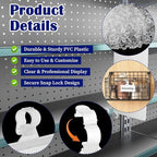 200 Pcs Plastic Wire Shelf Label Holders with 200 Blank Cards - Reusable Snap Lock Price Tag Holders for Supermarket, Retail Store, Pantry Organization - Tight Grip for Wire Shelving (3" x 1.34")