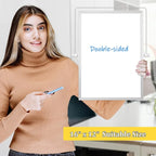 Dry Erase Magnetic White Board, 16" x 12" Double-Sided Desktop Whiteboard with Stand, Portable Small Whiteboard Set for Drawing, Office, Home, School