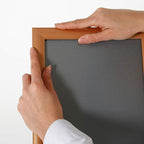 M&T Displays Curved Menu Board, 8.5x11 Inch Pedestal Sign Holder with 8.5x11 Inch Brochure Holder Copper Floor Standing Aluminum Front Loading Easy Open Poster Message Advertisement Post