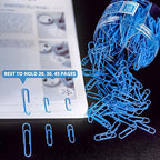 450 Blue Color Paper Clips Assorted Sizes Small, Medium and Large Paper Clips for Paperwork Ideal for Home, School and Office Use (Assorted, Blue)