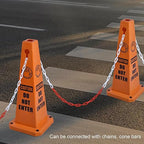 OrangeStar 8-Pack Do Not Enter Traffic Cones, Orange Four Sided No Entry Message Safety Cones with Heavy Rubber Base for Indoor/Outdoor Use