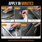 Clear PPF Film for Car – 12" x 50' Roll, 6.5mil TPU Paint Protection Film, High Gloss Paint Shield Against Rubber, Dirt, and Road Debris for Track Day, Road Trips, and DIY Install