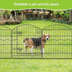 Decorative Garden Fence 6 Panels 13.4 ft (L)×32in (H) Metal Garden Fences with 5 Panels + 1 Gate, No Dig Animal Barrier Fencing Rustproof Wire Border Temporary Dog Fence for Patio Yard Lawn Outdoor