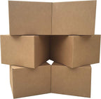Amazon Basics Cardboard Moving Boxes - 6-Pack, Large, 20" x 20" x 15", Brown