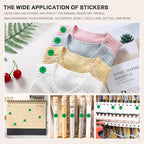 PARLAIM 1/2 Inch Round Adhesive Color-Code Dot Stickers,500 Stickers Inventory Dots Label in Dispenser Box,Green Circle Coding Labels for Office Home(Green)