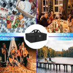 Insulated Casserole Carrier Bag - Large Portable Hot and Cold Food Storage Tote with Handles Thermal Bag for Parties, Picnics, Camping, Travel,Fits 9"x13" Baking Dish,Black