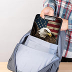 Clipboard with Storage,Heavy Duty Plastic Storage Clipboard with Low Profile Clip,Teacher Must Haves,Office Supplies,American Flag Owls